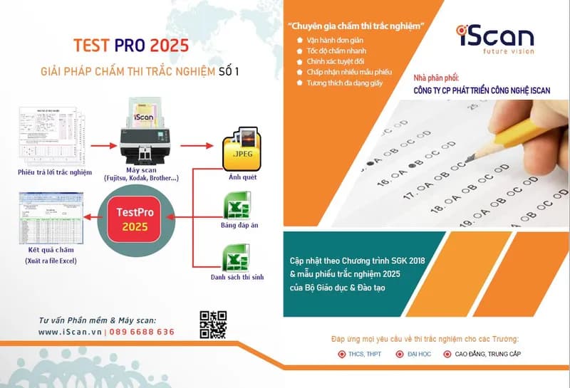 Phần mềm chấm thi trắc nghiệm tự động theo chuẩn Bộ Giáo dục Đào tạo